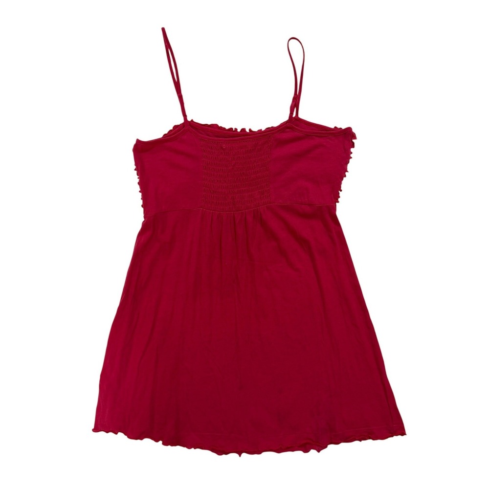 Y2K Kensie Girl Pink Ruched Babydoll Cami Tank Top Size M